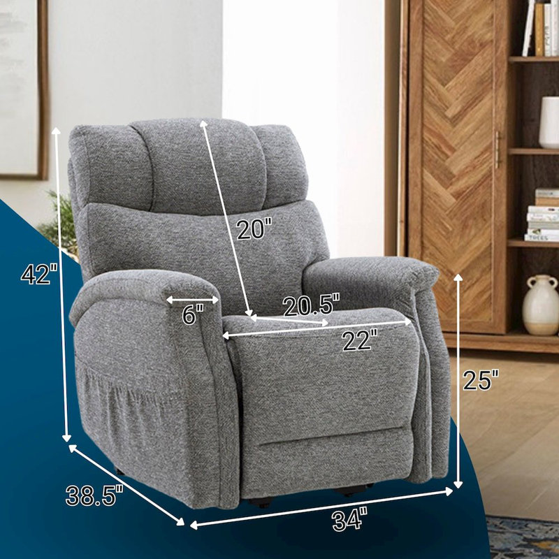 Fauteuil inclinable Power Lift, Gris foncé