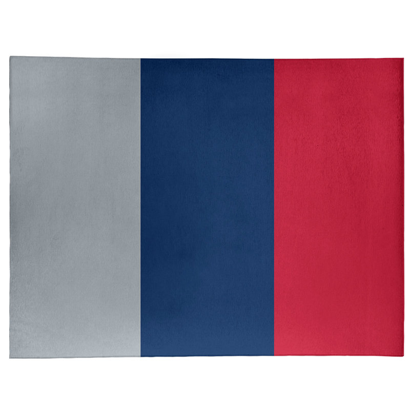 Tapis bleu à rayures de hockey national, Rectangle 4 pi x 6 pi
