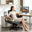 Fauteuil de bureau gris à 6 vitesses réglable, à roulettes et amovible, idéal pour les salles de jeu-1009503407-1009503401