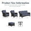  9 Piece Wicker Outdoor Furniture Set with 6-inch Comfy Cushions, High Back Patio Furniture Set with Swivel Rocking Chairs and Side Table-1199643356-1199643357