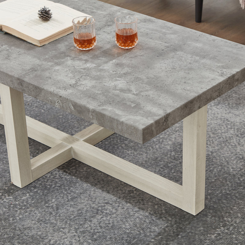 Table basse contemporaine, Gris / Blanc