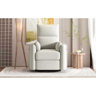 Chaise de chambre de bébé inclinable et pivotante avec deux coussins amovibles pour le salon