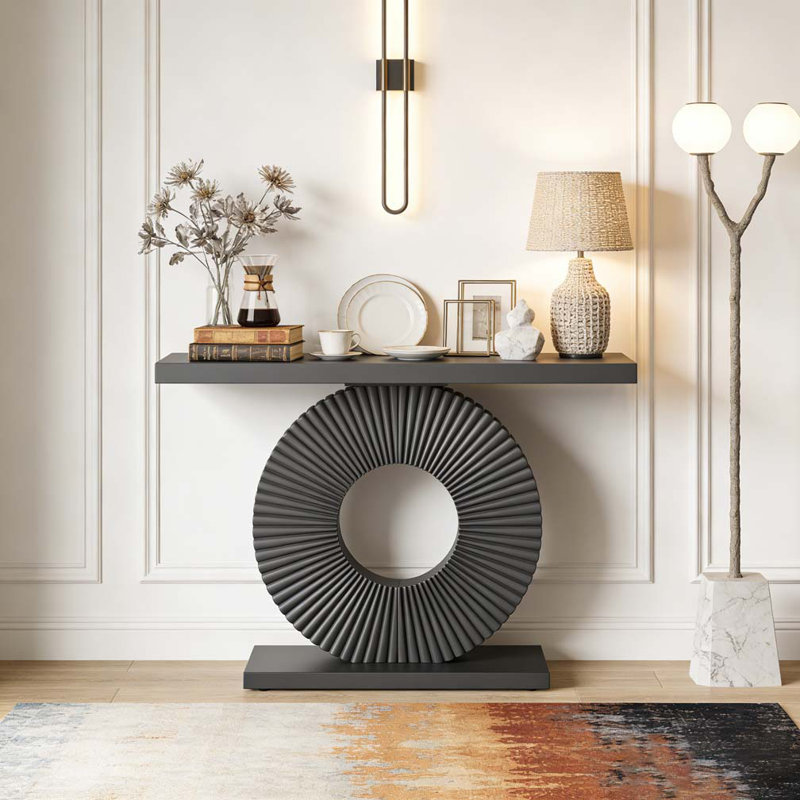 Wood Console Table, Black