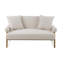  Cynthia - Causeuse moderne en tissu blanc et bois