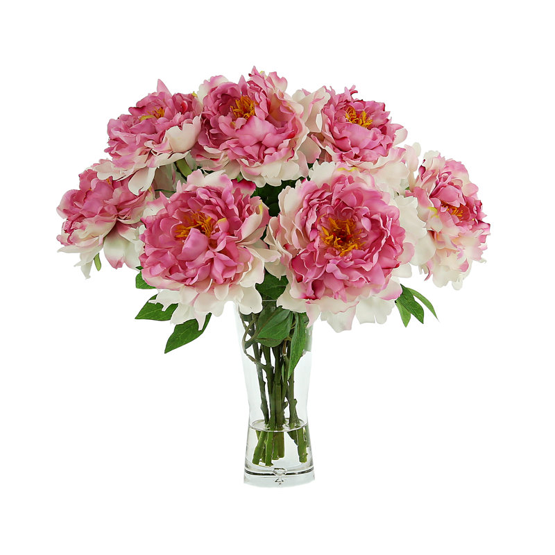 Arrangement floral pivoines dans un vase