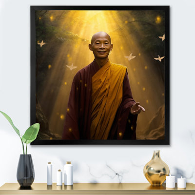 «Buddhist Monk Enlightment», reproduction sur toile