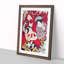 Man & Woman Under a Cherry Blossom by Toyohara Kunichika - Framed Print-55617712-55617716