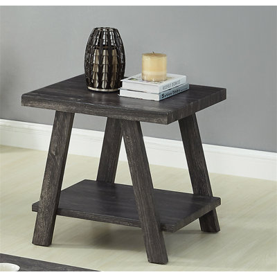 Athens Contemporary Wood Shelf End Table