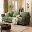 Causeuse-coussin en chenille verte standard