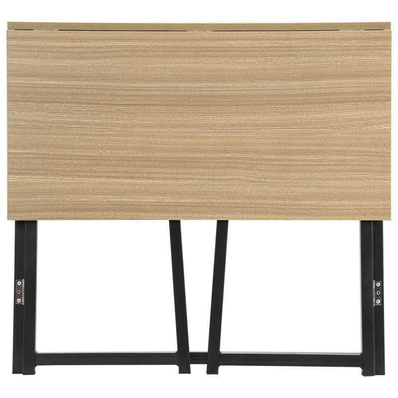 Anyhia Metal Base Writing Desk, Natural