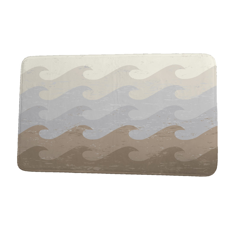 Tapis de bain E by Design, l 17 po x L 24 po, gris