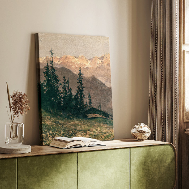 Paysage rétro CCXIV - galerie Cavas sur mesure, H 60 po x l 40 po