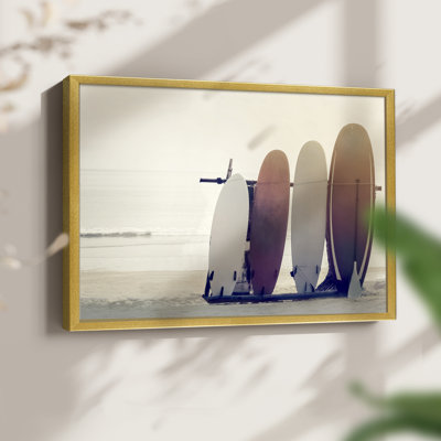 «Waiting for the Surf» - Impression encadrée - Restickable
