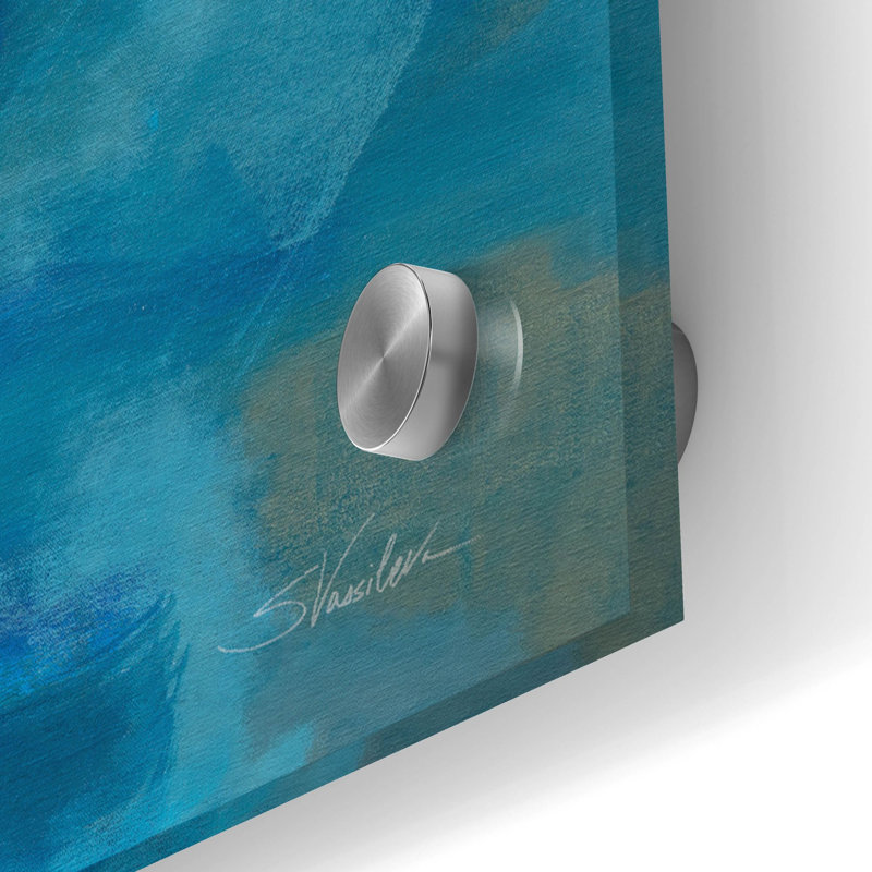  «Ocean Storm» par Silvia Vassileva, art mural en verre acrylique, 48 po x 24 po, H 24 po x l 48 po