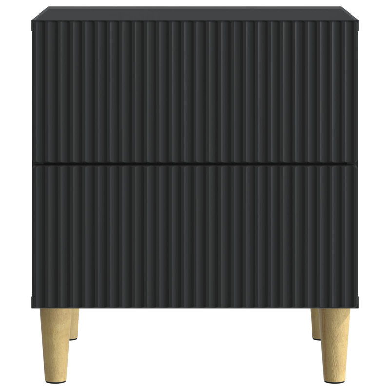 43cm W Manufactured Wood Bedside Table, Black