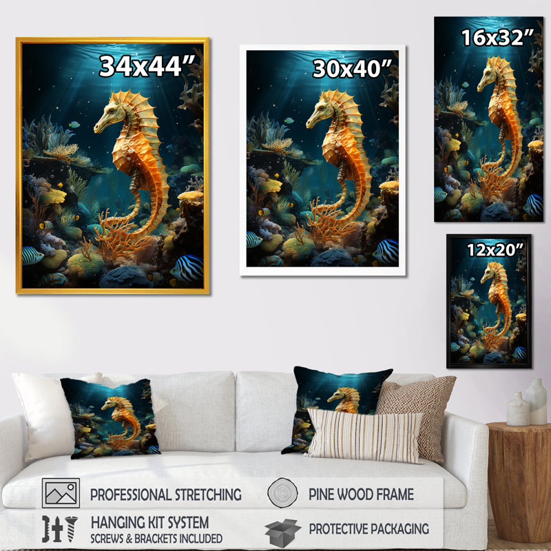 "Ballet bleu et jaune", H 44 po x l 34 po x P 1,5 po, Encadrement doré