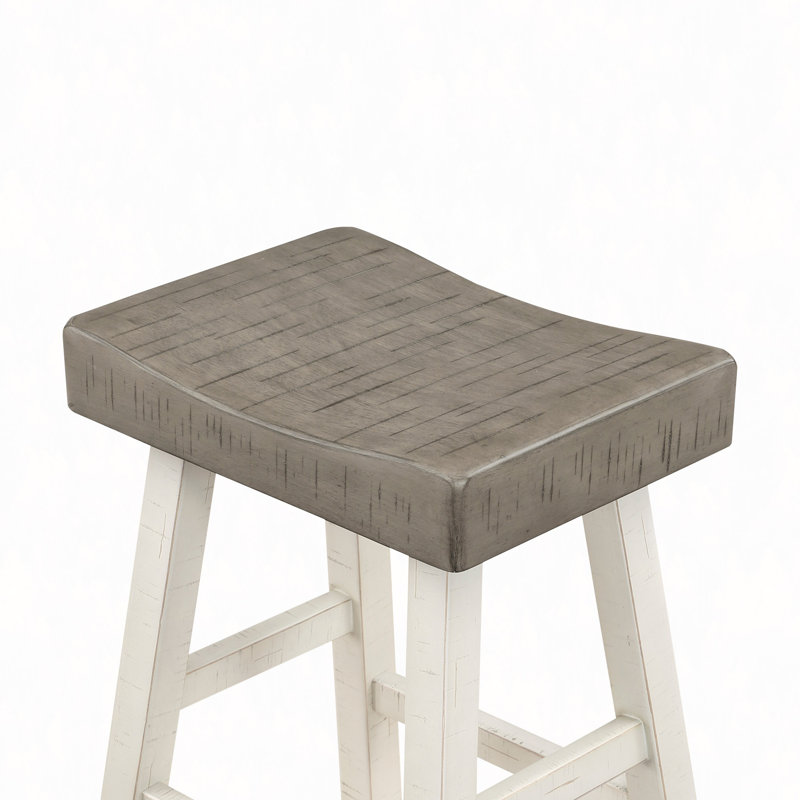 Ensemble bistro, table et tabourets de bar 4 pièces Transitional, H 42 po x l 72 po x P 18 po, Blanc / café, Blanc