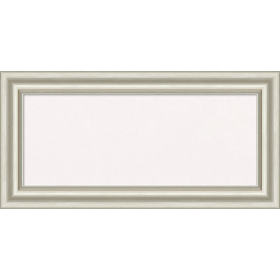 Sophia Silver Framed Corkboard, White Cork Bulletin Board, Organization Board, Pin Board