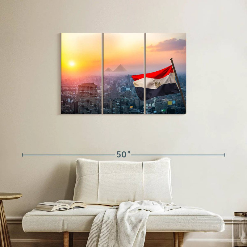 Borges Urban Egypt Flag, 24" H x 38" W
