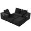 Canapé modulaire de 241 cm avec fauteuil lounge d'angle, quatre places, design sans dossier avec repose-pieds-2127328761-2127328763