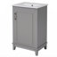 [Viedo] Petite armoire de meuble-lavabo moderne de 20 pouces avec lavabo en céramique - 20 * 15,5 * 33,3 pouces, rangement spacieux, 1 porte à fermeture en douceur-97698519
