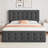 Bed Frame With Headboard And 4 Storage Drawers, Platform Bed Frame Square Stitched Button Tufted-1669489740-1669489743