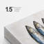 Œuvre d'art rétro de poisson, photos de cuisine de bord de mer, impression sur toile encadrée-126136189-126136193