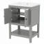 Meuble-lavabo 24 po avec lavabo en céramique et cadre ouvert en bois massif-2130310060