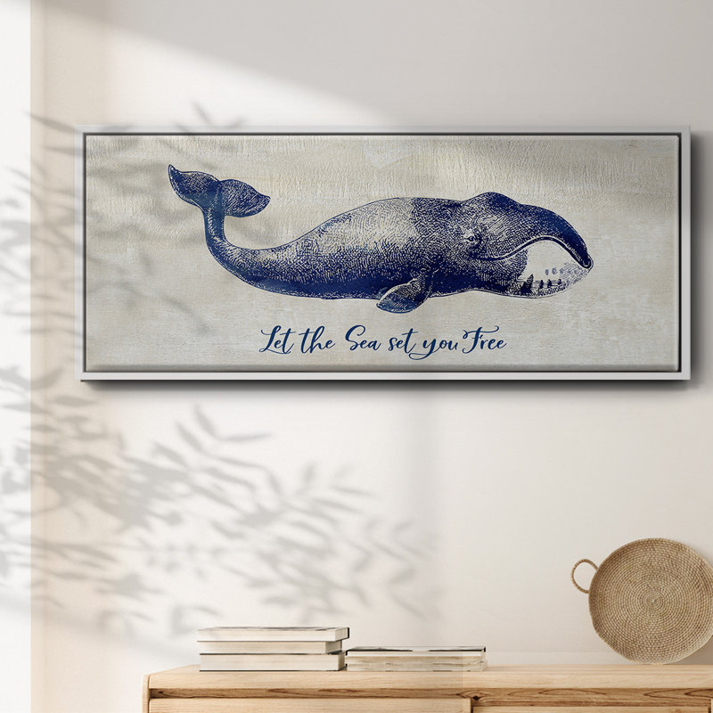 «Let The Sea Set You Free», toile encadrée, H 8 po x l 20 po