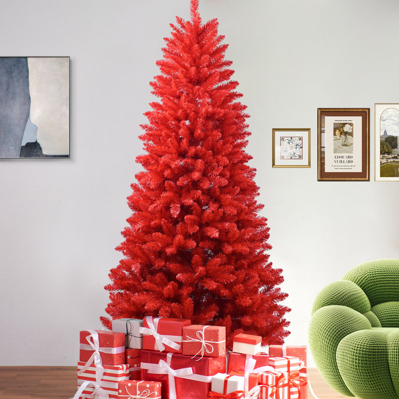 6FT Red Christmas Tree, 6'