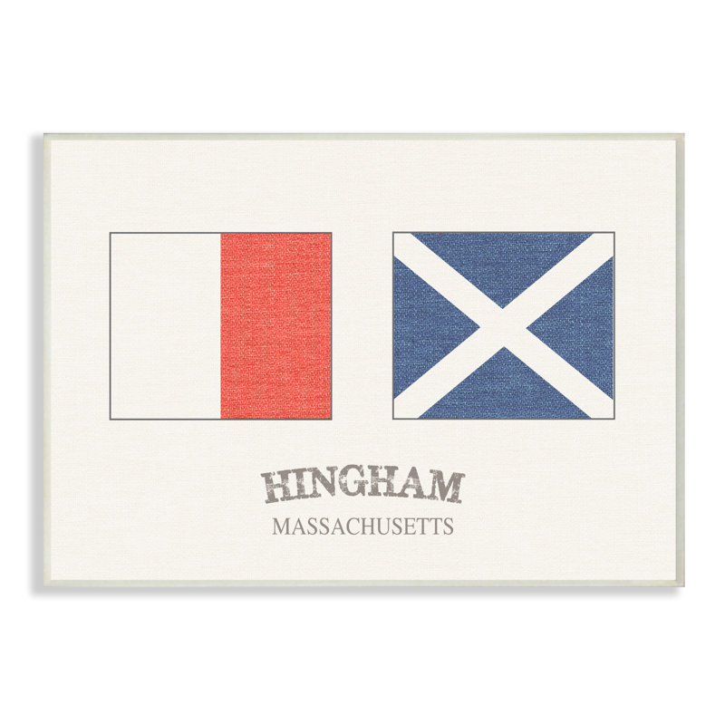 « hingham nautique flags », impression, Plaque, 10 po x 15 po