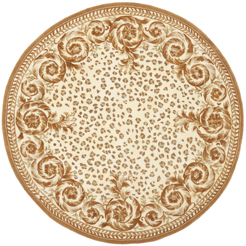 Tapis en laine touffeté à la main Lenora, Rond 6 pi