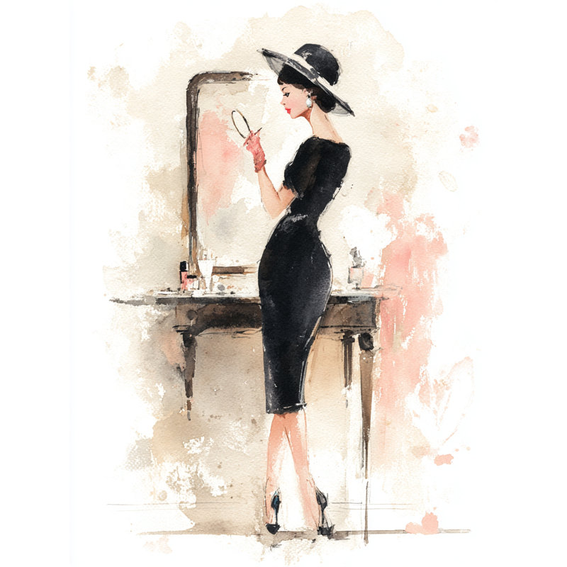 Elegance at the Vanity Wrapped Canvas Wall Art