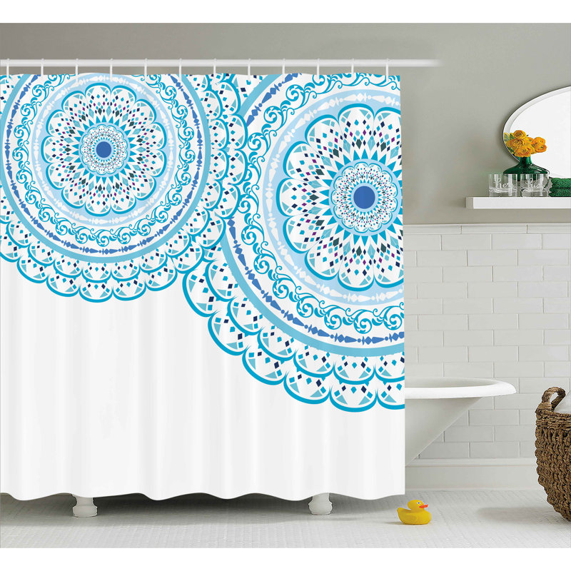 Rideau de douche Mandala, H 75 po x l 69 po