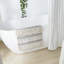 Tapis pour salle de bain en polyester tissé à rayures de polyester 20 x 32 po | Tapis de sol antidérapant et doux | Décoration de salle de bain minimaliste moderne | Lavable à la machine-122463022