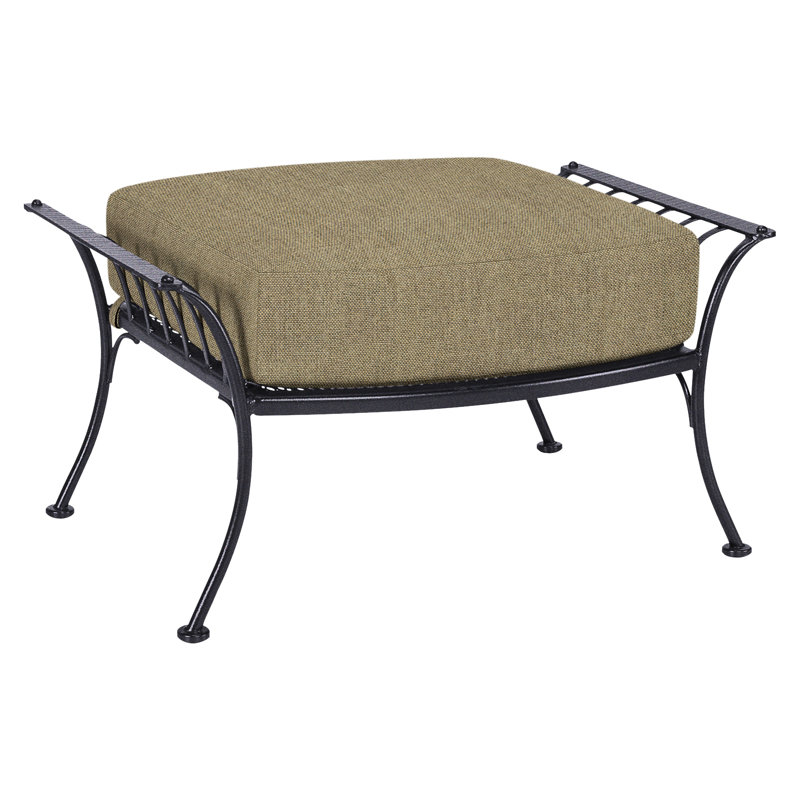 Monterra Outdoor Ottoman, Graphite, Flagship Stone Sunbrella®