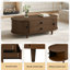 Oval Coffee Table with Storage