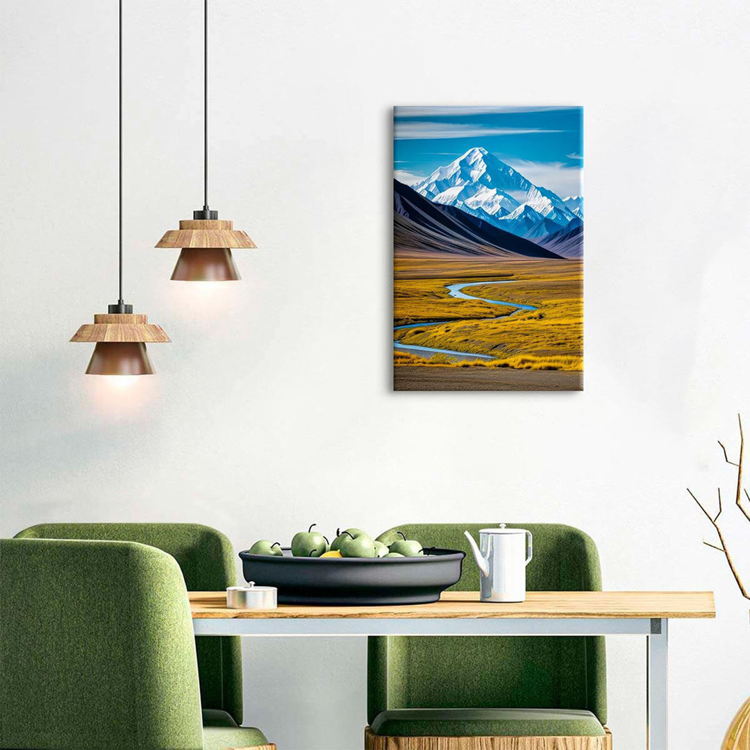 Mckinley Mountain Wall Art Denali National Park Pictures Bathroom Decor Mountain Landscape Canvas Photo Alaska Scenery Painting Nature Artwork For Bed