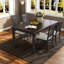 Ensemble de table à manger extensible 5 pièces (table et chaises incluses), style ferme moderne en MDF, idéal pour les repas en famille.-281401013