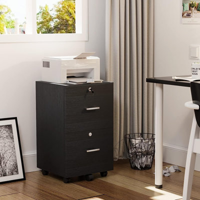 Kayeson 15.7'' Wide 2 -Drawer Mobile File Cabinet