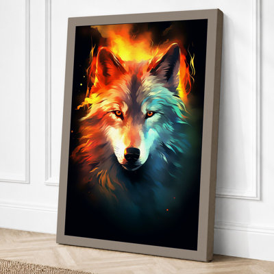 Fire And Ice Wolf Fantasy - Print