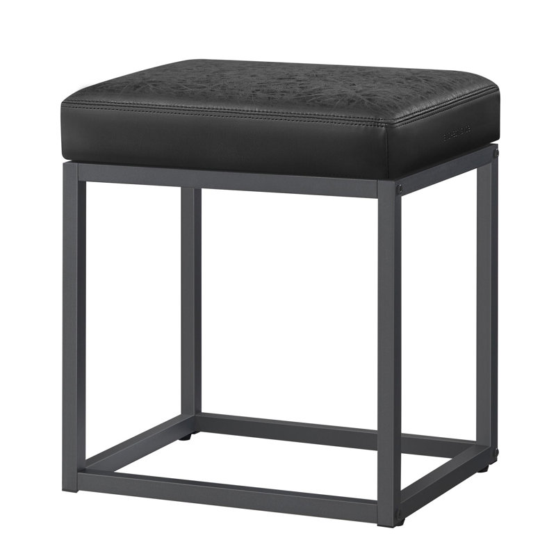 Ottoman Footstool, Ink Black