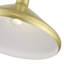 Luminaire suspendu en forme de cône doré 1 lumière avec accents en laiton poli et abat-jour en aluminium doré doux avec intérieur blanc-2051795163