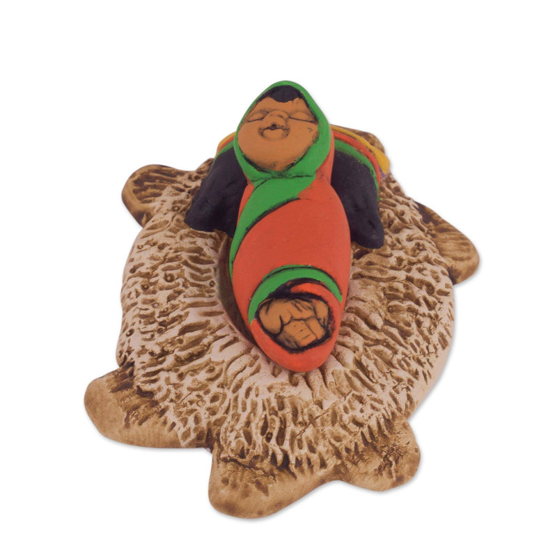 Ensemble de crèche de scène en céramique en céramique andes 7 pièces