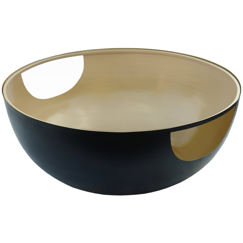 Clary Glass Top Coffee Table, Black
