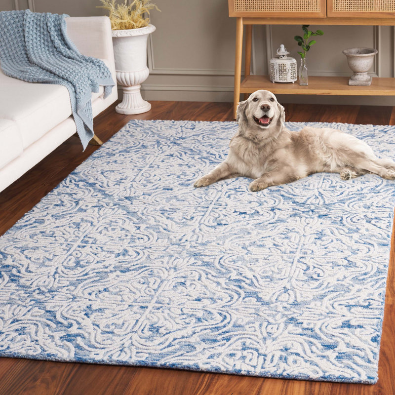 Tapis en laine touffeté à la main Davyan, Rectangle de 5 pi x 8 pi