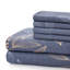 Ensemble de draps 6 pièces avec 4 taies d'oreiller en rayonne de coton à poils longs soyeux Marina-106401401
