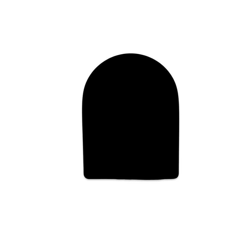 D-Shape Hard Toilet Seat, Black