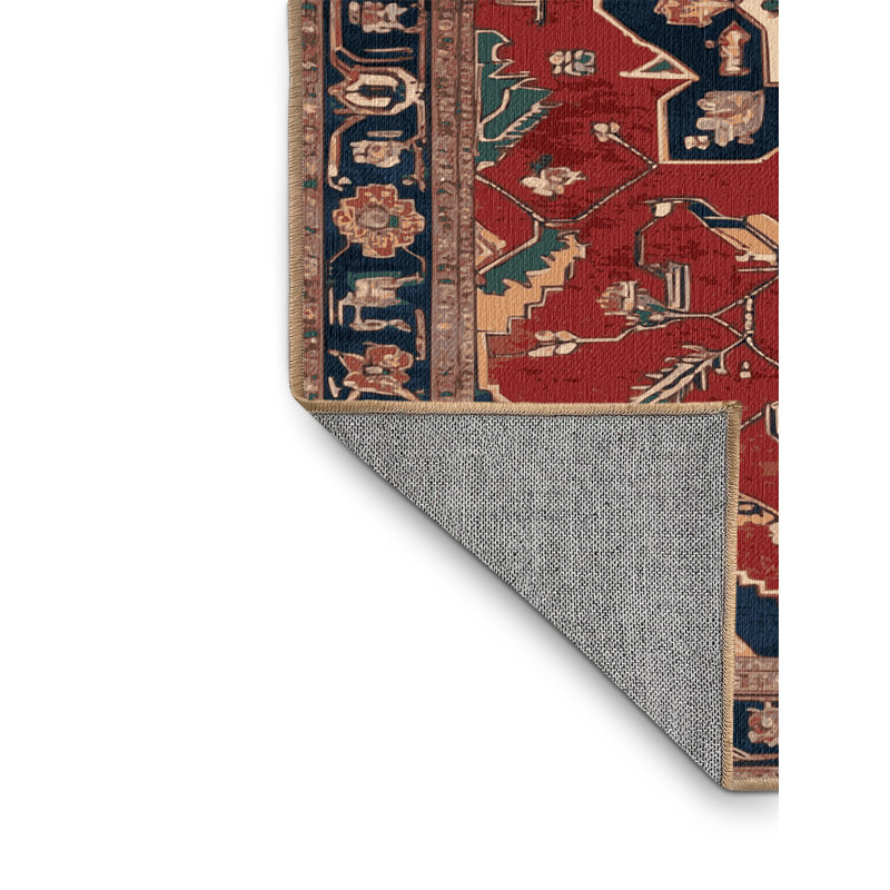 Tapis brun lavable à la machine, Carré 5 pi