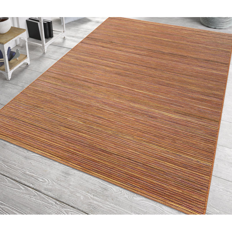 Lotus Indoor/Outdoor Orange Rug, Rectangular 120 x 170cm